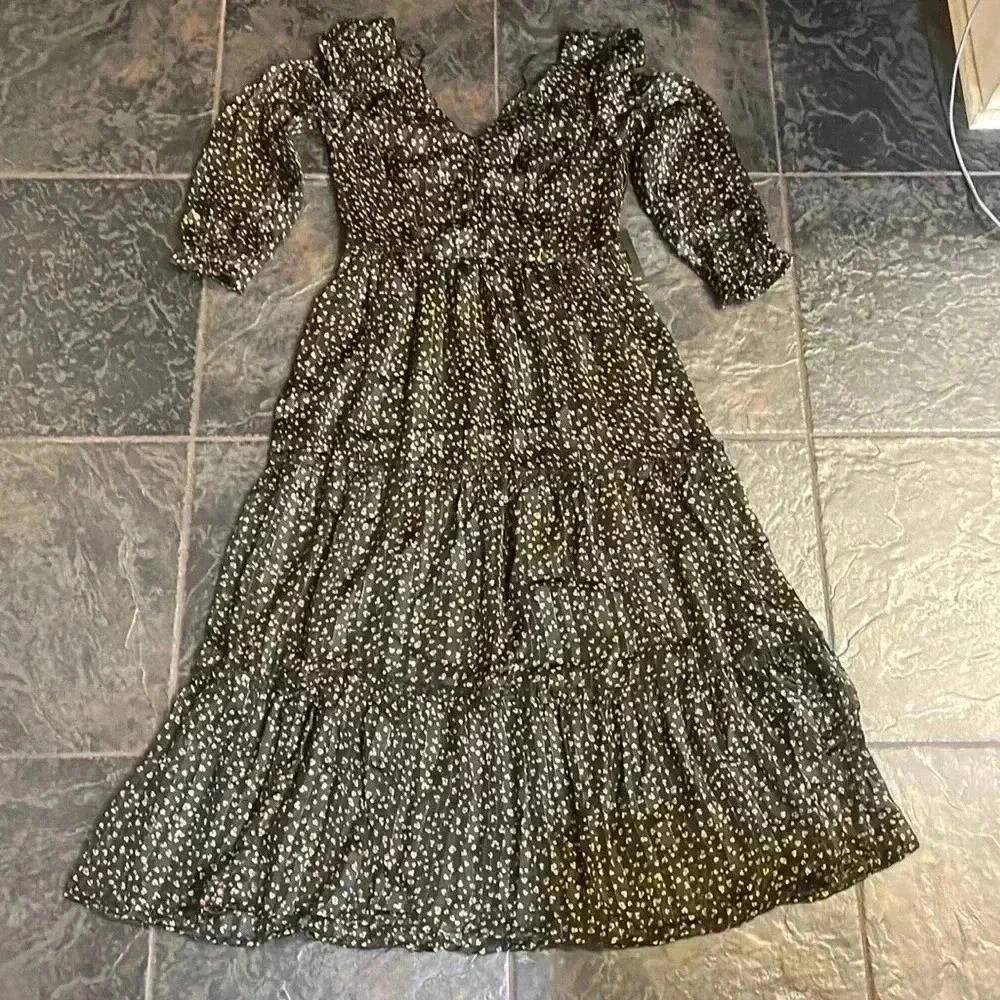Japna dress, size XS. Sheer material over black lining. NWT. - Picture 1 of 12